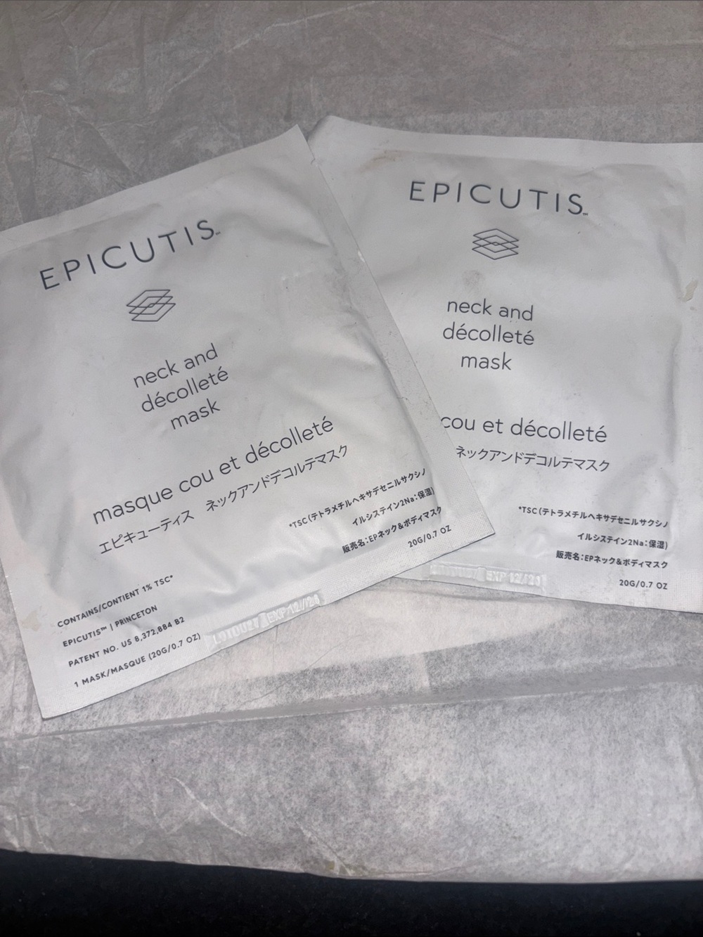 Epicutis White Neck & Décolleté Moisture Mask - Single-Use Treatment 2 PACK